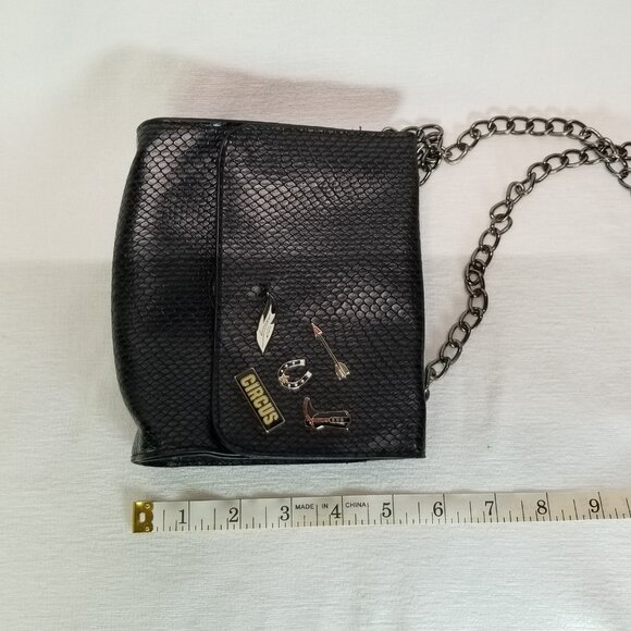 Circus by Sam Edelman Clive Pin Embellished Black Crossbody Bag Handbag Purse - Picture 5 of 8